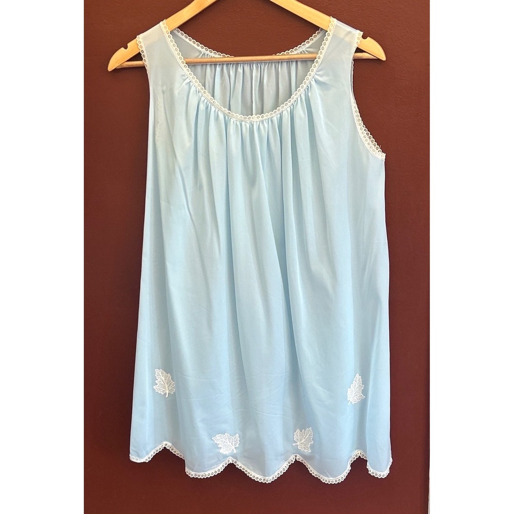 Vintage Pinehurst Lingerie Nightgown Coquette Grandmacore 6370 Blue Medium